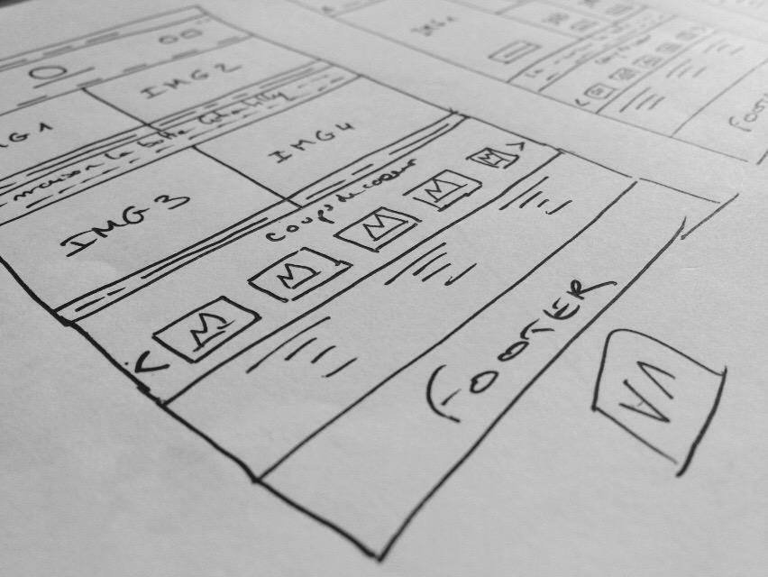 wireframe réalisé dans le cadre de la refonte du site de La Botte Chantilly